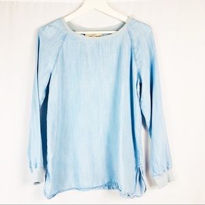 ANN TAYLOR LOFT Chambray long sleeve